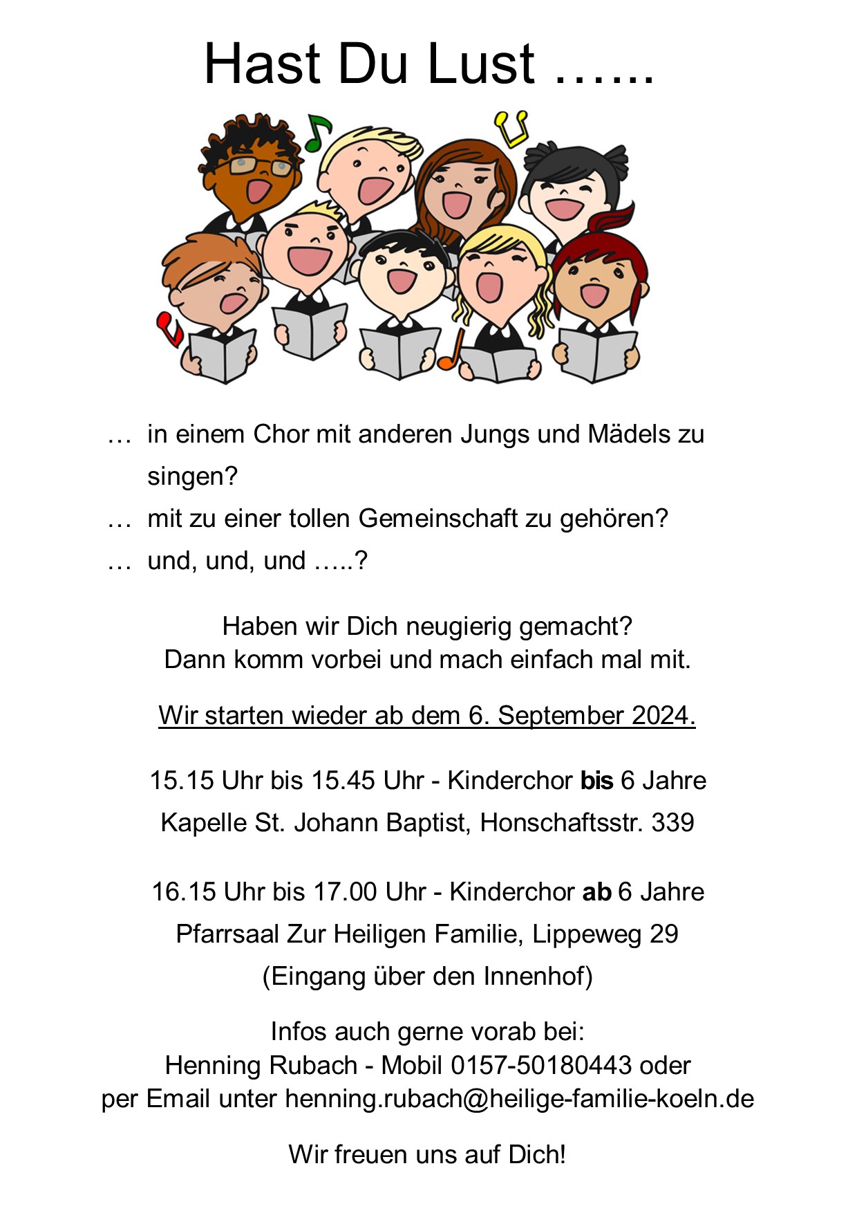 Plakat Kinderchor